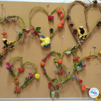 News - Continuing art therapy. Twig hearts | Inna Foundation - Charity foundation for cancer