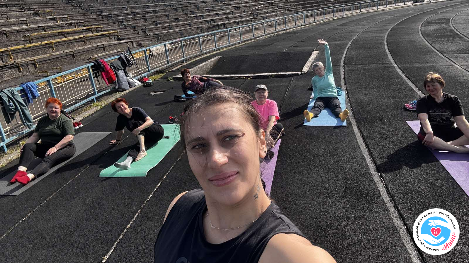 News - Yoga with Oksana Romanyuk. Continuing our training | Inna Foundation - Charity foundation for cancer